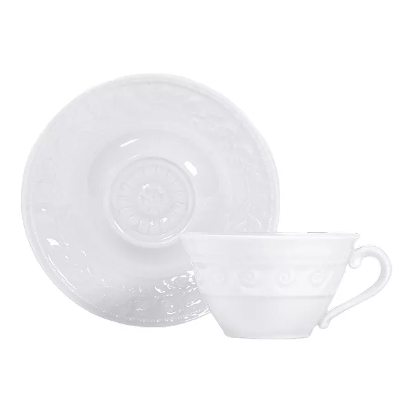 Bernardaud Louvre Çay fincanları və nəlbəkilər