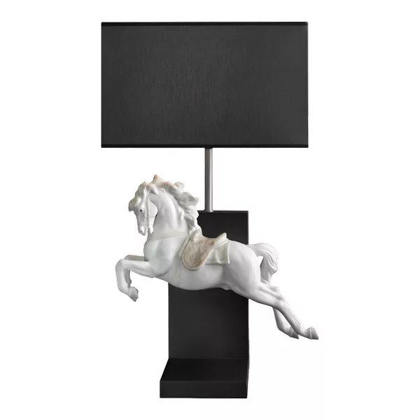 Lladro 1023060 Masa lampası "Horse on Pirouette"