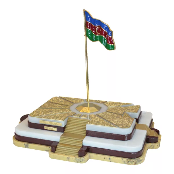 Manuel Carrera MC-8241-02 Dekorativ heykəl "Azerbaijan Flag"