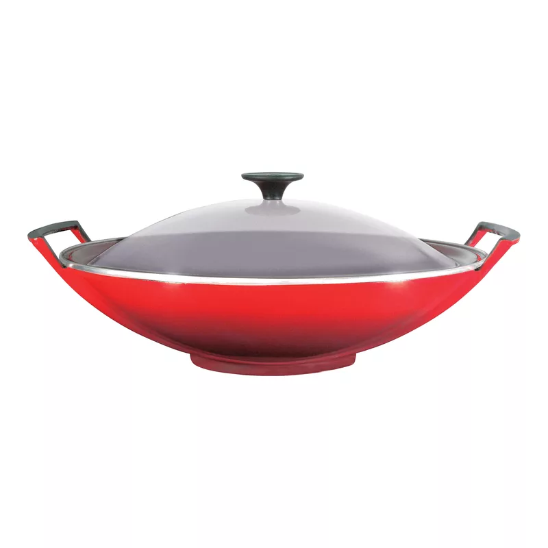 Le Creuset 27305360600460 Şüşə qapaqlı vok tavası