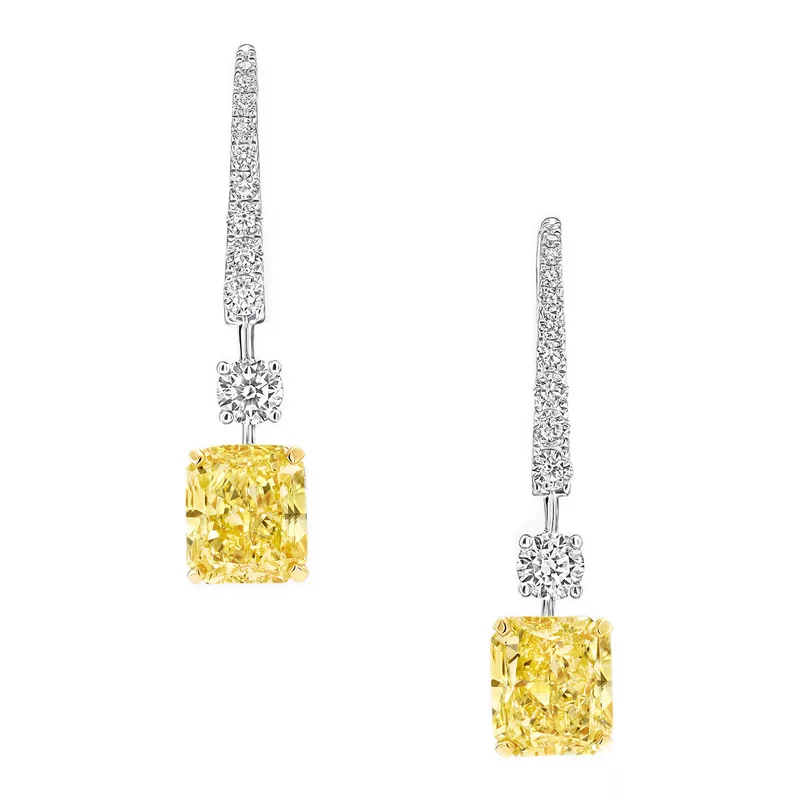 Graff YRATSW01-347 Sırğalar, 3.47 ct, Fancy Yellow/VVS2