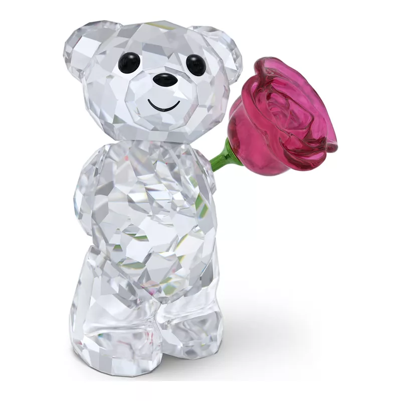 Swarovski 5691390 Heykəlcik "Kris Bear sevgi ilə qızıl gül"