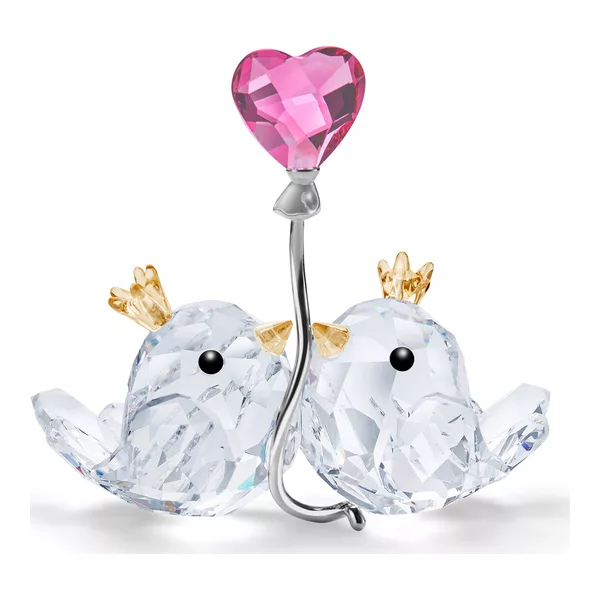 Swarovski 5492226 Heykəlcik "Tutuquşları, Çəhrayı ürək"