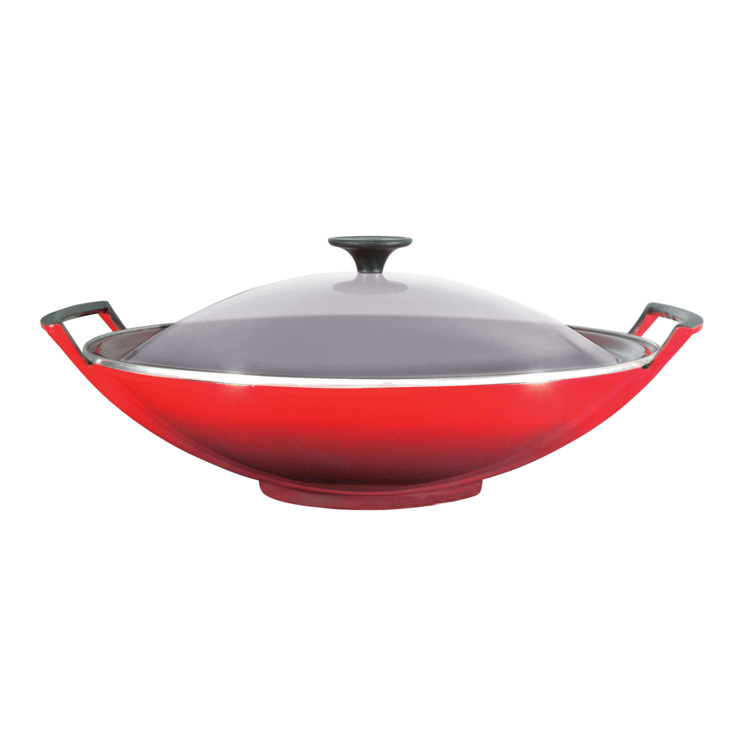 Le Creuset 27305360600460 Şüşə qapaqlı vok tavası