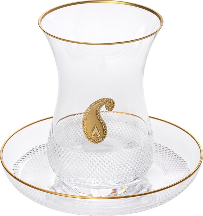 Moser 24913-01 Armudu glass with saucer
